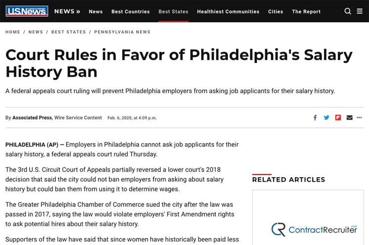 Philadelphia Salary History Ban