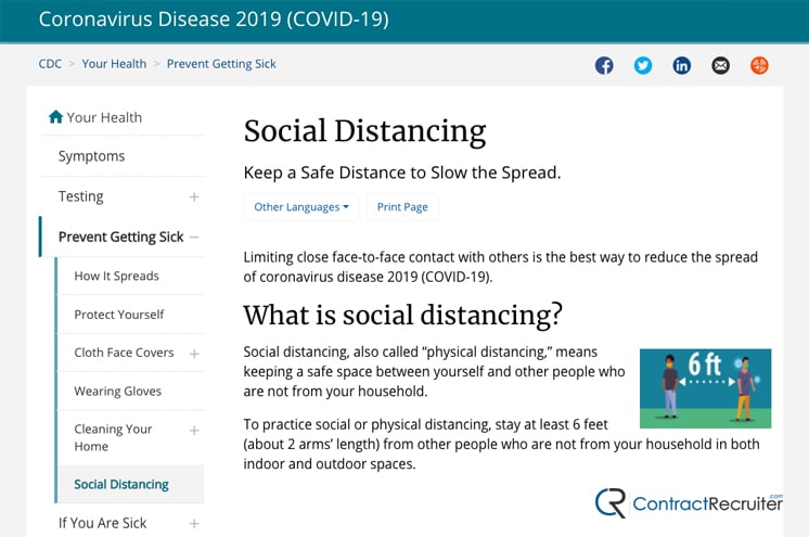 Social Distancing CDC